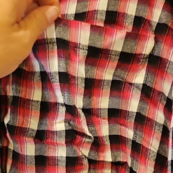 Lane Bryant Multicolor Plaid Button Down Shirt - Picture 5 of 8
